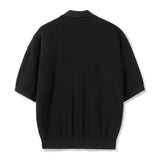 Slash Punching Half Knit [Black]