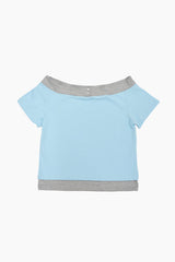 レイヤード オフショルダー Tシャツ