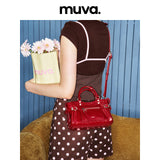 muva. 本革 オイルワックスレザー バイカー風 ショルダーバッグ