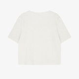 リンクルクロップTシャツ　アイボリー