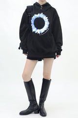 (Unisex) キアンフラワーフーディドTシャツ