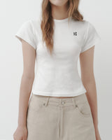 [MADE] Elo, lettering basic short-sleeved T-shirt