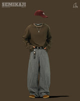 RU Crop Waffle Color Point Warmer Long T