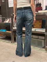 ブルーウォッシングブーツカットパンツ