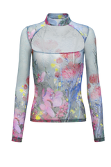 Floral Print Qipao Top