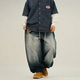 CR Wide Denim Banding Balloon Pants