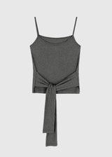 LAYERED SLEEVELESS 2WAY TOP _GREY