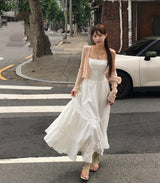 shu-a cream lace bustier long ops