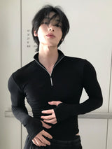 Half-Zip Warmer Slim-Fit Top
