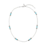 [1066] Ocean Flower Beads Necklace
