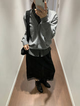 ウィングティップストライプシャツ (3color)