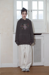 Hello Flower Pigment Hoodie