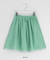 Ruri Color Lace Midi Skirt