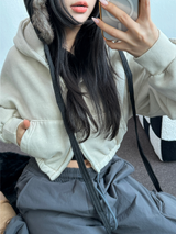 ピグメントハーディークロップドフーディージップアップ ❤🩶🤎 3COLOR