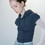 Amie Shirring hood tank chacol