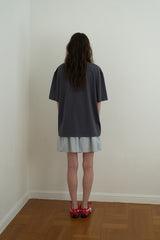 Stripe flare skirt_skyblue