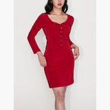 Phoebe Mini Dress Set in Cardinal Red