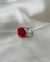 [MADE]レッドフローラルブルームリング