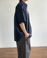 Temple linen short-sleeved shirt