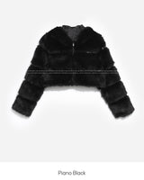 Fur Crop Hooded Jacket