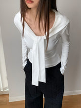Shoulder Strap Soft Long Sleeve Tee