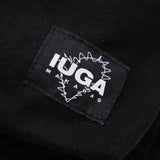 Printed Twill Pocket Backpack (Black)