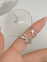 [2 set] Ribbon Twisted Bold Layered Ring Set 