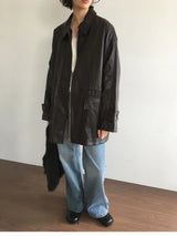 Penka Leather Field Jacket