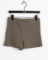 [Brushed lining] ショートリブニットパンツ