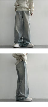 [Special prize!] Nikki front and back washed wide denim pants (3 colors)