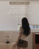 チェックミニスカート