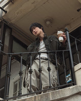 Motion Belted Balloon Denim Jacket
