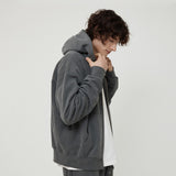 ピグメントダイイングフーディージップアップ DEEP GRAY