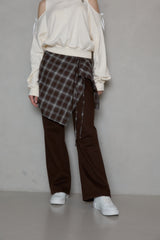 DRAPE チェックレイヤードスカート