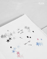 PET Silver Foil Afterimage Star Kiss Cut Tape