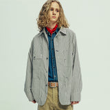 xau hickory chore jacket ivory stripe