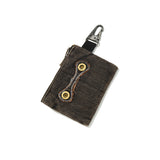 Patchwork denim card wallet / Vintage black
