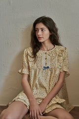 Rivona Short-sleeve Two-piece Yellow[24181WTSSN]
