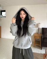 ミオ ドレープフード オフショルダー スウェットシャツ