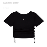 HEART STRING KNIT TOP_BLACK