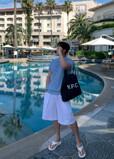 [ LOOKPLE x LEBELMENT ] クールピンタックリネンワイドショーツ