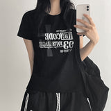 Code Lettering Short-Sleeve Crop Tee (3 colors)