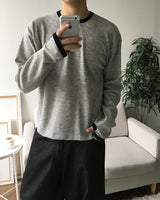 Lav Crop Contrast Knit