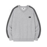 ロフエッセンシャルスポーティートラックVネックオーバーフィットスウェットシャツ (4color)