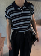 [S/S] Inconnect stripe kara half knit(3color)