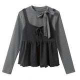 Sweet Ribbon Layer Blouse