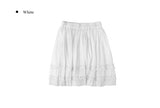 Lash See-Through Frill Mesh Banding Midi Skirt