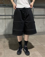 Stitch bermuda pants