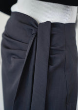 [Made] Tilda Pinuck Slit Long Skirt (charcoal)
