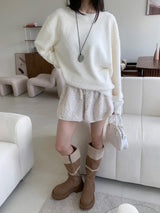 [UNISEX] Cloudy Season Overfit Angora Crewneck Long Sleeve Knit (7 colors)